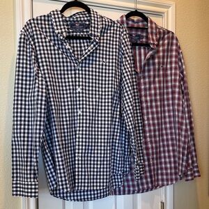 Men's vineyard vines  Checkered Long Sleeve Shirts